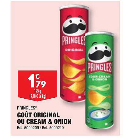goût original ou cream & onion pringles