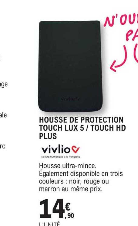 housse de protection touch lux 5 / touche hd plus vivlio
