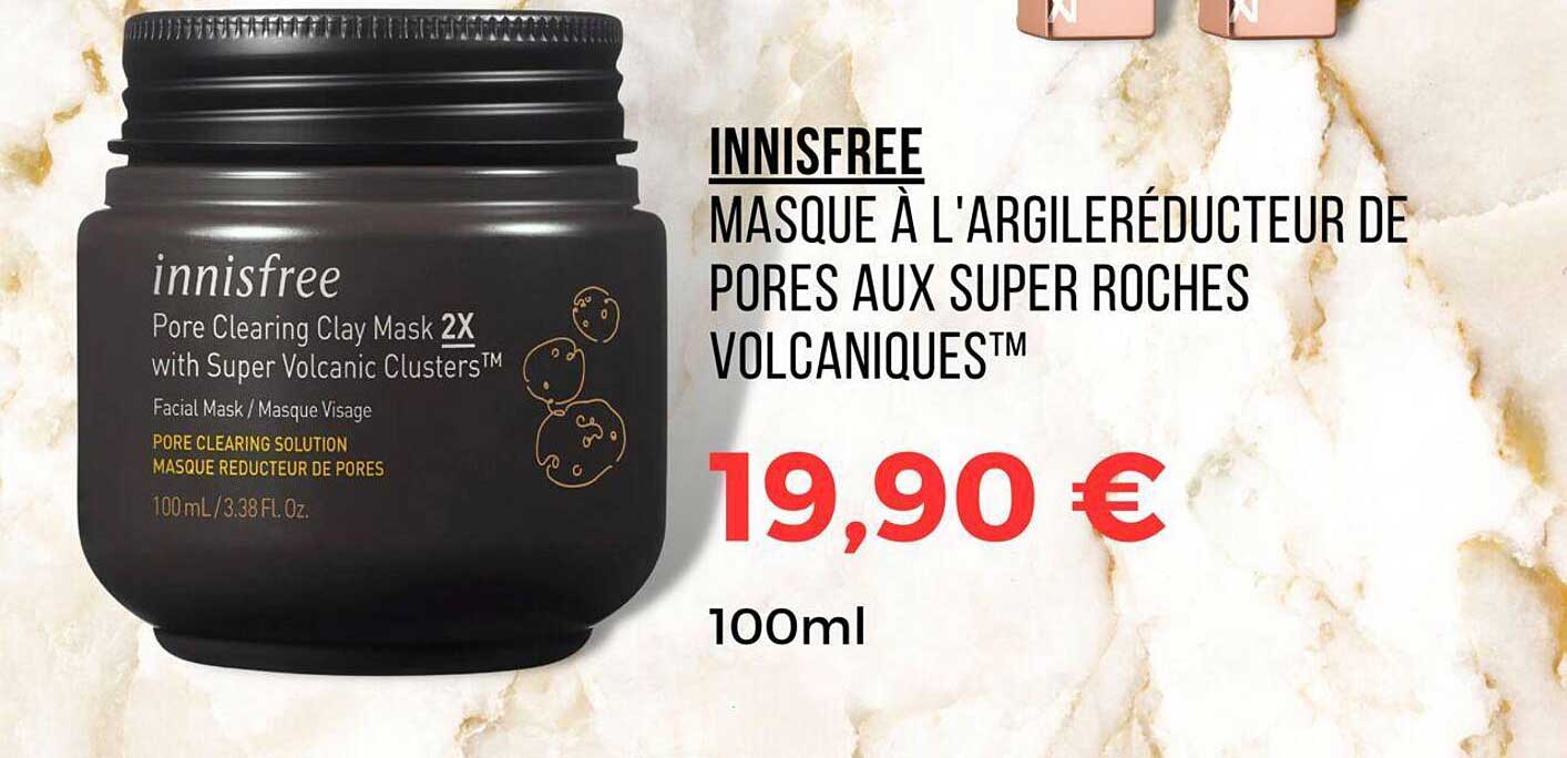 innisfree masque à l'argileréducteur de pores aux super roches volcaniques
