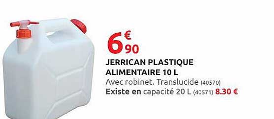 Jerrican Plastique Alimentaire