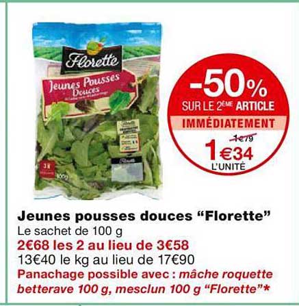 jeunes pousses douces "florette"