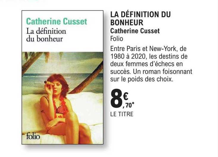 la définition du bonheur - catherine cusset