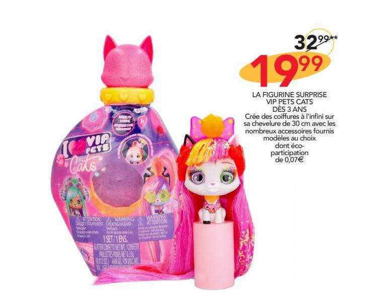 la figurine surprise vip pets cats dès 3 ans
