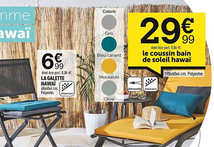 La Galette Hawaï, Le Coussin Bain De Soleil Hawaï