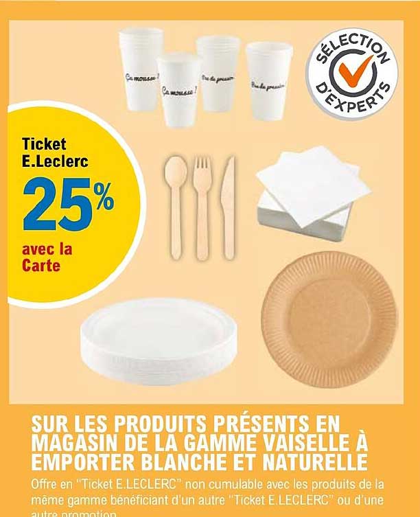 La Gamme Vaisselle à Emporter Blanche Et Naturelle