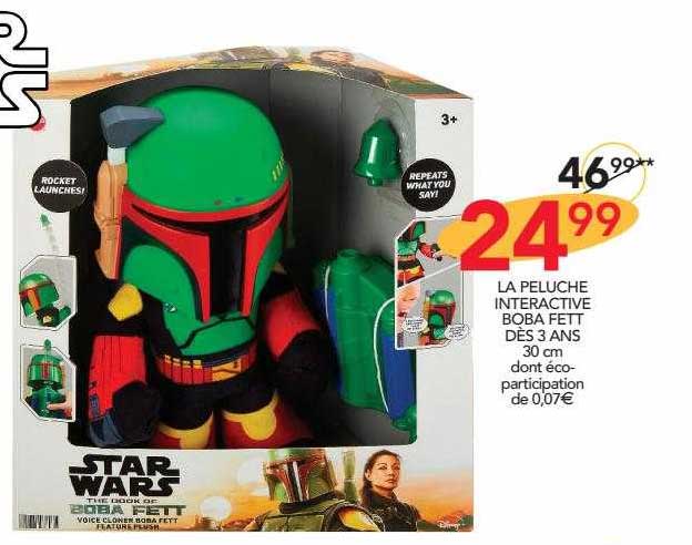 la peluche interactive boba fett dès 3 ans 30 cm