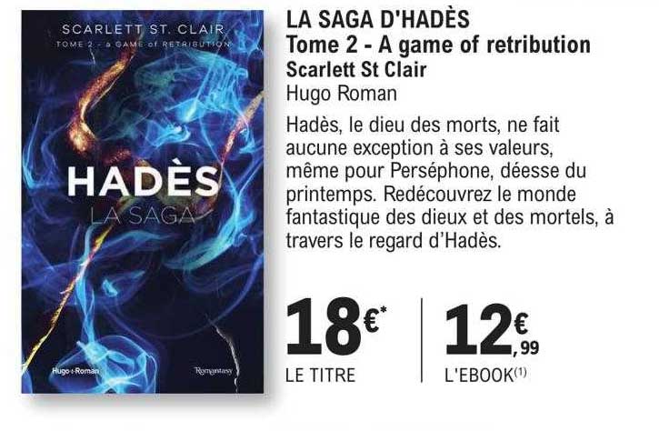 la saga d'hadès tome 2 - a game of retribution scarlett st clair