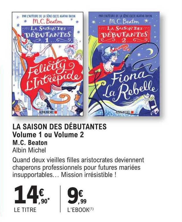 la saison des débutantes volume 1 ou volume 2 m.c. beaton - albin michel