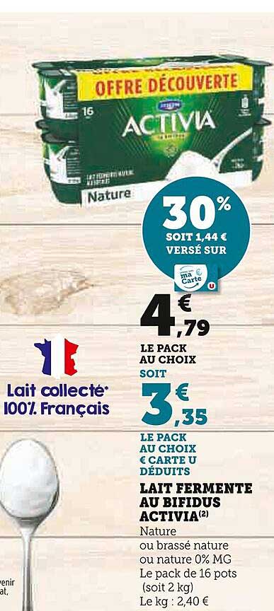 Lait Fermenté Au Bifidus Activia