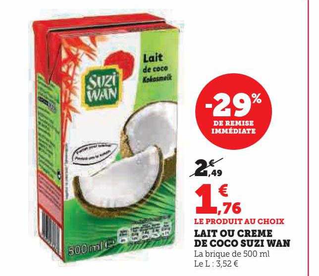 lait ou crème de coco suzi wan