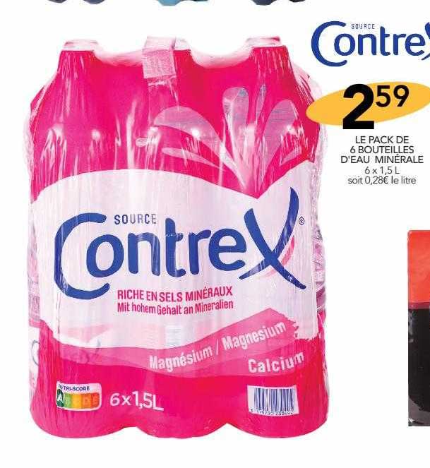 Le Pack De 6 Bouteilles D'eau Minérale Contrex
