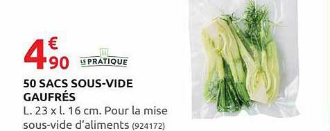 le pratique 50 sacs sous-vide gaufrés