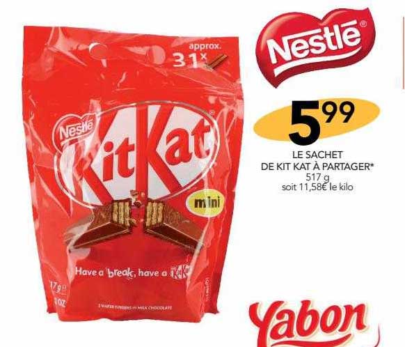 le sachet de kit kat à partager