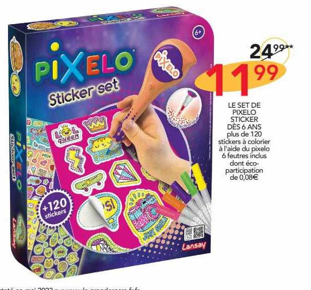le set de pixelo sticker dès 6 ans