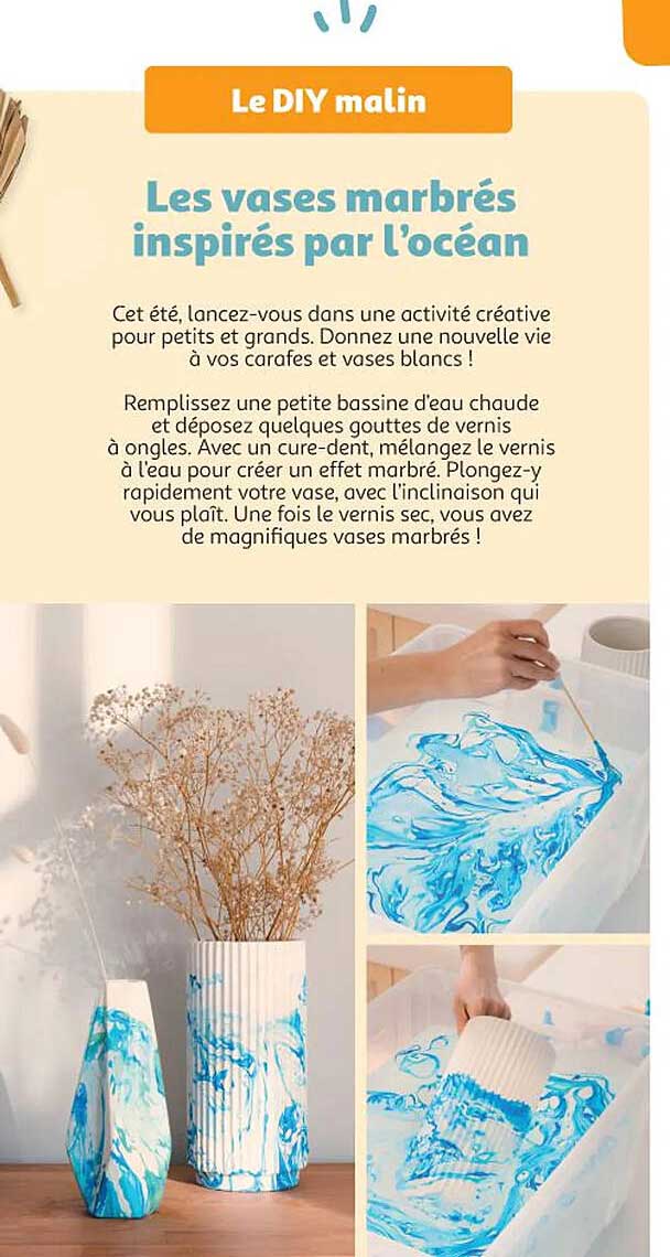 les vases marbrés inspirés par l'océan