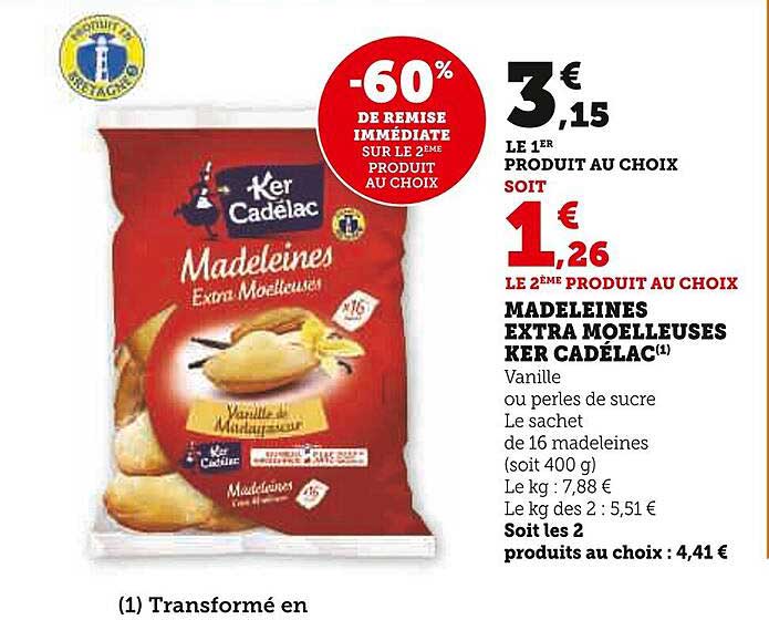madeleines extra moelleuses ker cadélac