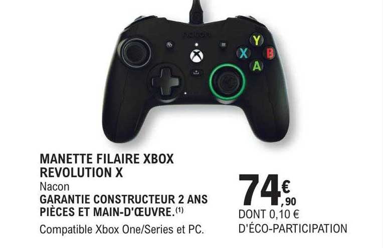 manette filaire xbox revolution x - nacon