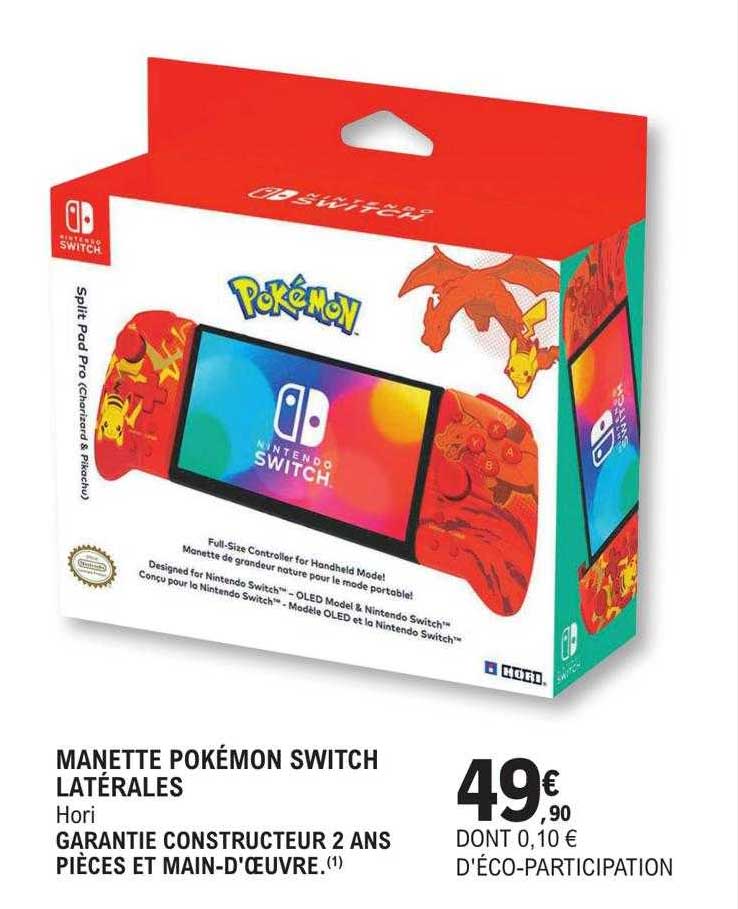 Manette Pokémon Switch Latérales - Hori