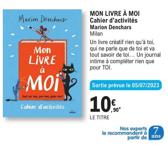 mon livre à moi - cahier d'activités marion denchars - milan