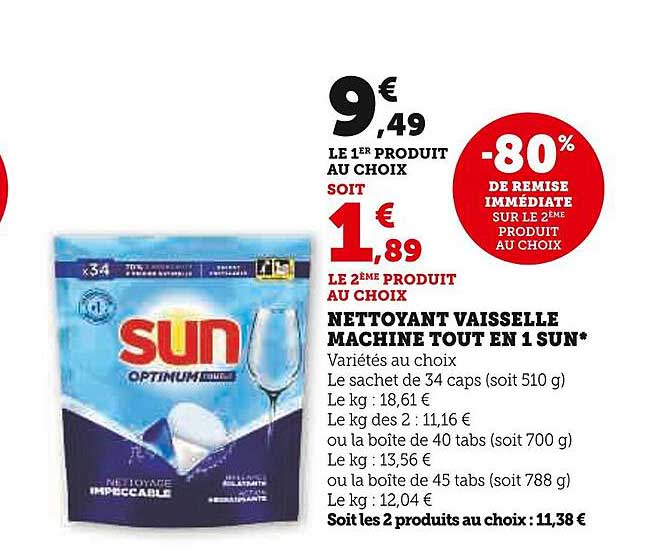 Nettoyant Vaisselle Machine Tout En  Sun