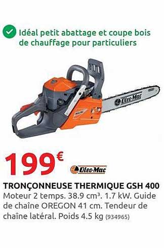 oleo-mac tronçonneuse thermique gsh 400