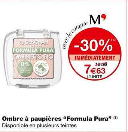 ombre à paupières "formula pura"