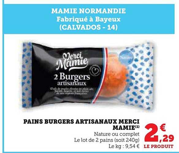 pains burgers artisanaux merci mamie