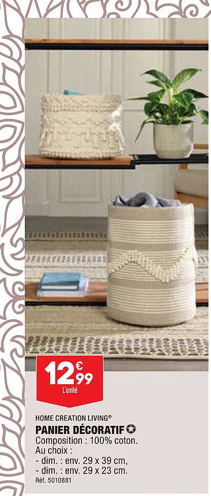 Panier Décoratif Home Creation Living