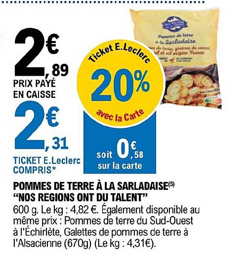 pommes de terre à la sarladaise "nos régions ont du talent"