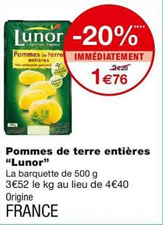 Pommes De Terre Entières "lunor"