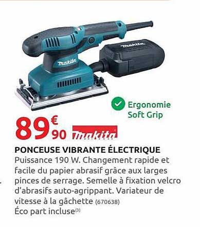 ponceuse vibrante électrique makita