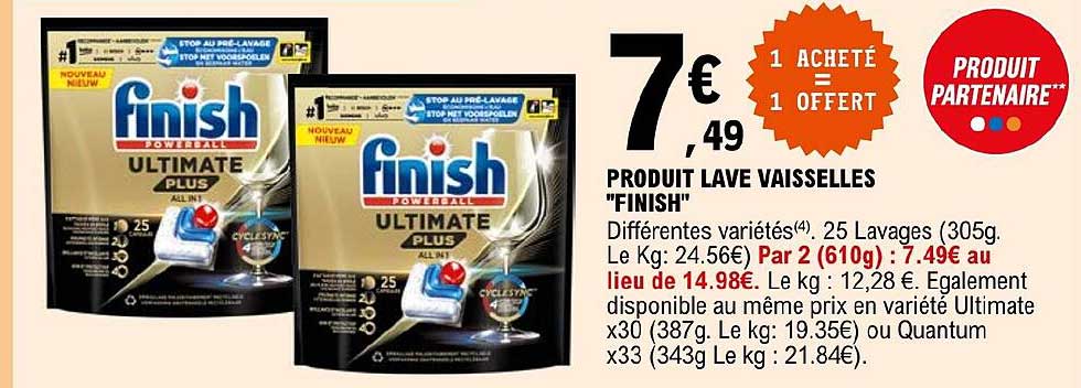 produit lave vaisselles "finish"