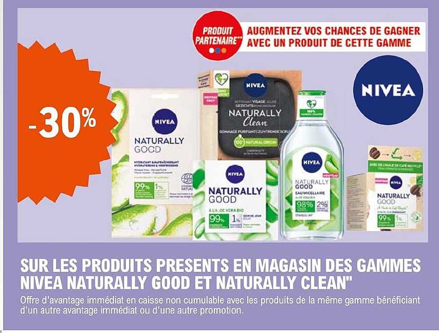 produits des gammes nivea naturally good et naturally clean"