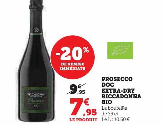 Prosecco Doc Extra-dry Riccadonna Bio