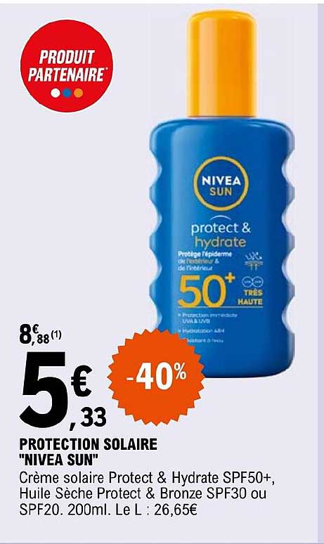 Protection Solarie "nivea Sun"