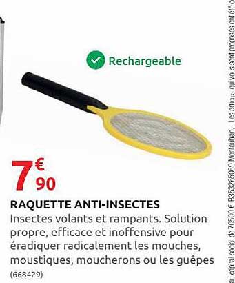 raquette anti-insectes