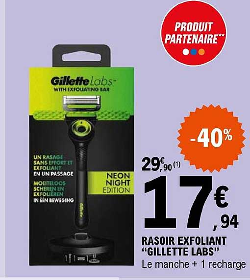 rasoir exfoliant "gillette labs"