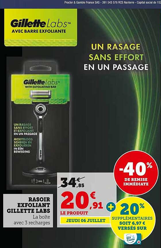 rasoir exfoliant gillette labs