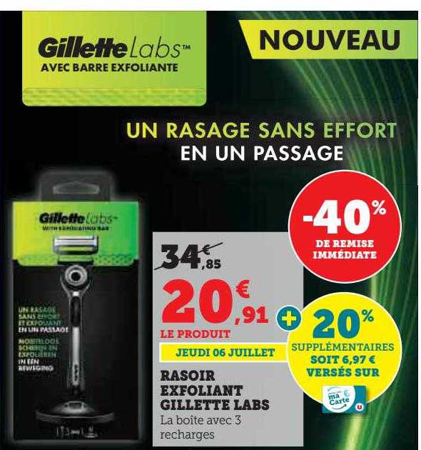 rasoir exfoliant gillette labs