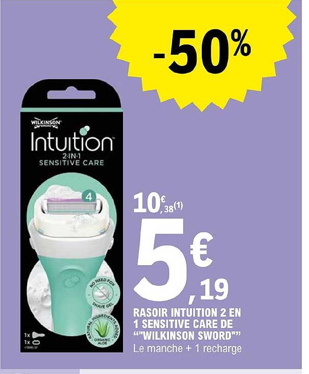 rasoir intuition 2 en 1 sensitive care de "wilkinson sword"