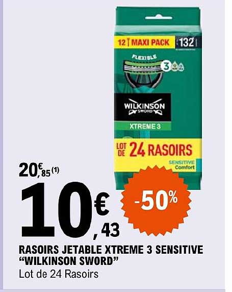 rasoirs jetable xtrême 3 sensitive "wildkinson sword"