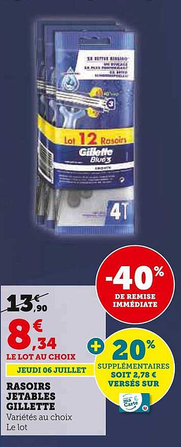 Rasoirs Jetables Gilette