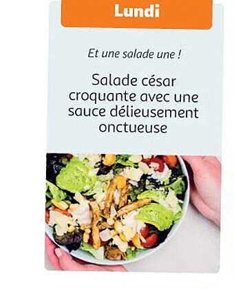 salade césar croquante avec une sauce délicieusement onctueuse