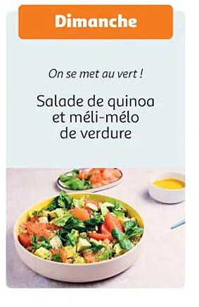 salade de quinoa et méli-mélo de verdure