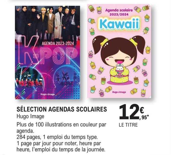 sélection agenda scolaires - hugo image