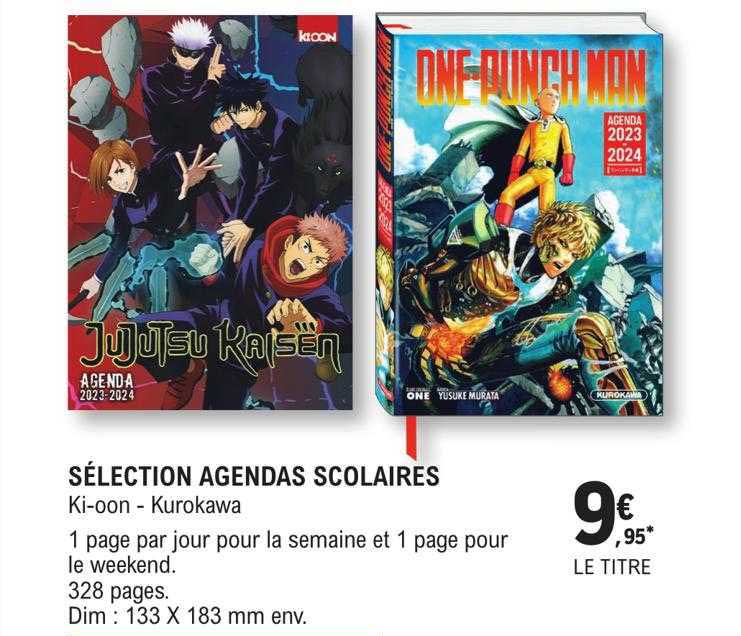 sélection agendas scolaires - ki-oon - kurokawa