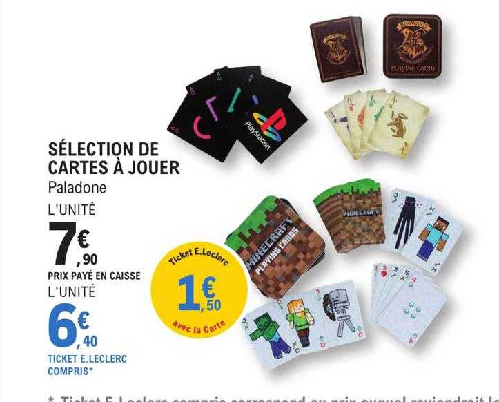 sélection de cartes à jouer - paladone