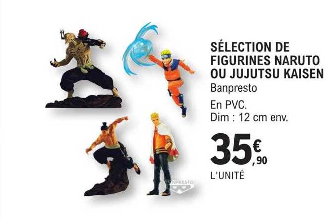sélection de figurines natuto ou jujutsu kaisen - banpresto