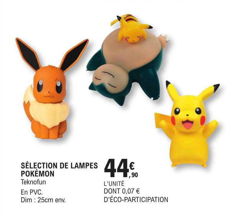 sélection de lampes pokémon - teknofun