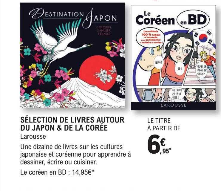sélection de livres autour du japon & de la corée - larousse